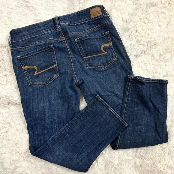 American Eagle Outfitters Artist Crop Stretch Jeans Size 10 - Picture 3 of 5